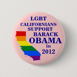 LGBT Kalifornier für Obama 2012 Button