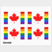 LGBT Kanada Rechteckiger Aufkleber (Blatt)
