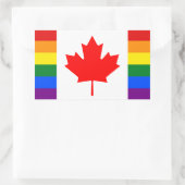 LGBT Kanada Rechteckiger Aufkleber (Tasche)