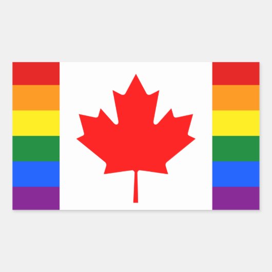 LGBT Kanada Rechteckiger Aufkleber (Vorderseite)