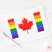 LGBT Kanada Rechteckiger Aufkleber (Umschlag)