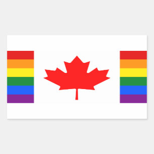 LGBT Kanada Rechteckiger Aufkleber