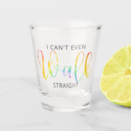 LGBT kann ich nicht einmal gerade Shotglas laufen Schnapsglas