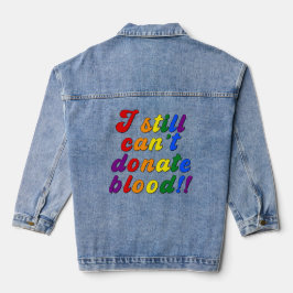 LGBT kann noch immer kein Blut spenden Jeansjacke