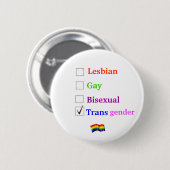 LGBT Karo-Knopf Button (Vorne & Hinten)