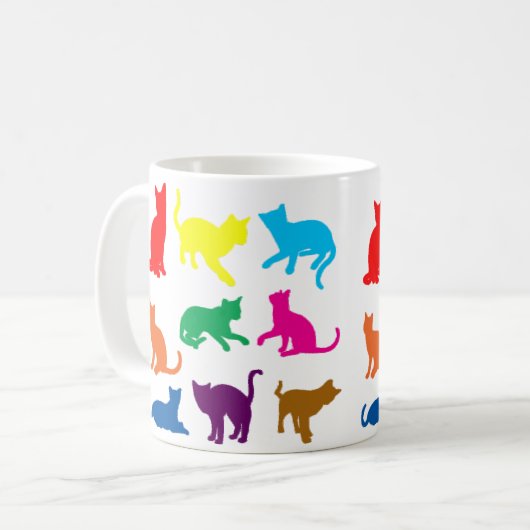 LGBT-Katzen Kaffeetasse (Vorderseite Links)