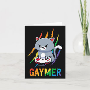 Lgbt Katzen Stolz Shirt Regenbogen Videospiel Lieb Karte