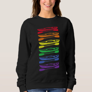 Lgbt Kayak Kayaking Boot Sommer Regenbogen Clothin Sweatshirt
