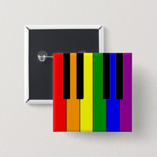 LGBT Klavier-Schlüssel Button (Vorne & Hinten)