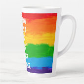 LGBT-Latte-Tasse mit Regenbogenflagge - Kaffeecup Milchtasse (Rechts)