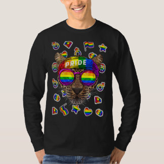 Lgbt Leopard Gay Pride Month Farm Animal Rainbow L T-Shirt