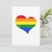 LGBT - Lesbian Gay Bisexual Transgender Heart Einladung (Stehend Vorderseite)