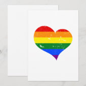 LGBT - Lesbian Gay Bisexual Transgender Heart Einladung (Vorne/Hinten)