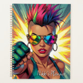 LGBT Lesbian Mohawk Pop Uppercut Art Planer (Vorderseite)