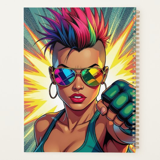 LGBT Lesbian Mohawk Pop Uppercut Art Planer (Rückseite)