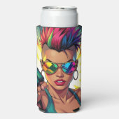 LGBT Lesbian Mohawk Pop Uppercut Art Selters Dosenkühler (Seltzer Rückseite)