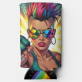 LGBT Lesbian Mohawk Pop Uppercut Art Selters Dosenkühler (Rückseite)