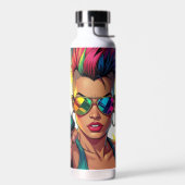 LGBT Lesbian Mohawk Pop Uppercut Art Trinkflasche (Links)