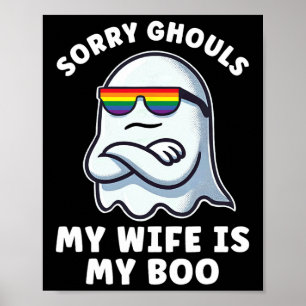 Lgbt Lesbian Pristel Halloween Ghost Women Meine E Poster
