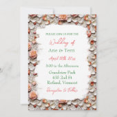 LGBT Lesbisch Hochzeitsmosaik Tile Floral Einladung (Vorderseite)