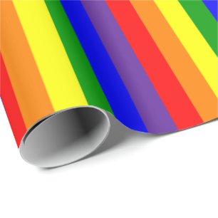 LGBT Lesbisch Homosexuell Pride Regenbogen Vertika Geschenkpapier