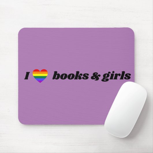 LGBT Lesbisch I Liebe Bücher und Mädchen Mousepad (Mit Mouse)