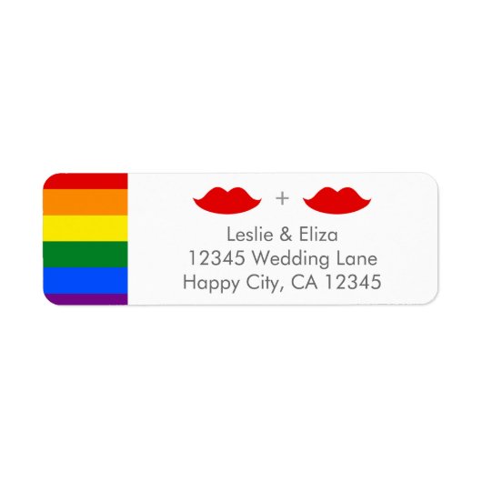 LGBT Lesbische Lippen-Rainbow-Hochzeit (Vorne)