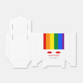 LGBT Lesbische Lippen-Rainbow-Hochzeit Geschenkschachtel (Ungefaltet)