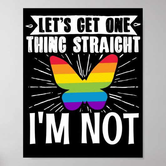 LGBT Lesbischer Gay Pride Lasse eine Sache Poster (Vorne)