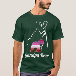 LGBT Lesbischer Opa-Bär Lesbische Flagge Grand T-Shirt