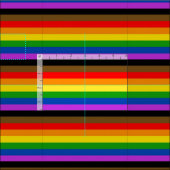 LGBT-Leute mit farbiger inklusiver Regenbogenflagg Stoff (Kachel)