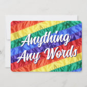 LGBT LGBTQ Erstellen Sie Ihren eigenen benutzerdef Einladung (Vorderseite)