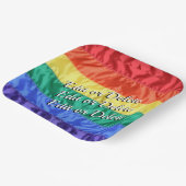 LGBT LGBTQ+-Gay Pride mit Regenbogenfarben Pappteller (Gewinkelt)