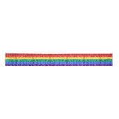 LGBT LGBTQ Gay Pride Regenbogenstreifen mit Regenb Satinband (Vorderseite)