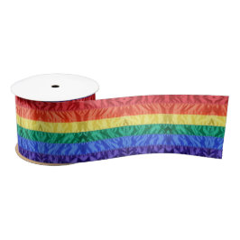 LGBT LGBTQ Gay Pride Regenbogenstreifen mit Regenb Satinband