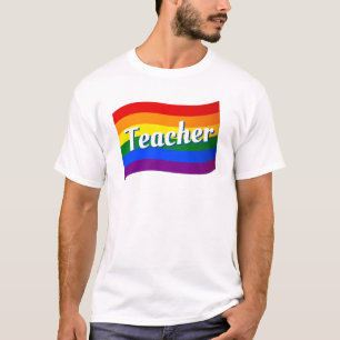 LGBT LGBTQ Gay Pride von Rainbow Flag Lehrer T-Shirt