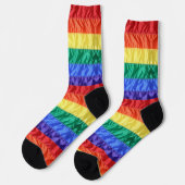 LGBT LGBTQ Rainbow Flag Rainbow Stripes Gay Pride Socken (Linkes Detail)