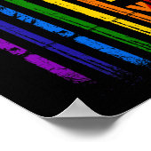 Lgbt Lgbtq Rainbow Pride American Flag 4. Juli Poster (Ecke)