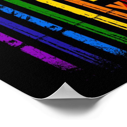 Lgbt Lgbtq Rainbow Pride American Flag 4. Juli Poster (Ecke)