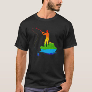 Lgbt Lgbtq Schwul Lesbisch Stolz Angeln Lgbt Flagg T-Shirt