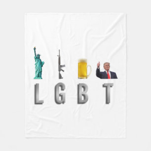 LGBT - Liberty Guns Beer Trump 6 Fleecedecke