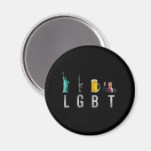 LGBT - Liberty Guns Beer Trump 6 Magnet (Vorderseite/Rückseite)