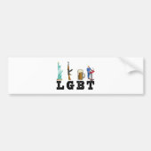 LGBT Liberty Guns Beer Trump politisches Geschenk Autoaufkleber (Vorne)