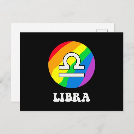 Lgbt Libra Postkarte (Vorne/Hinten)