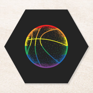 LGBT Liebe Colorfull Rainbow Basketball Gay Pride Untersetzer