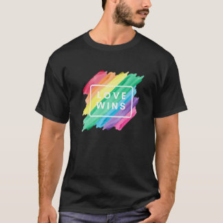 LGBT-Liebe für Wasserfarben gewinnt Regenbogenfarb T-Shirt
