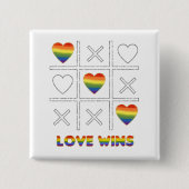 LGBT-Liebe gewinnt Button (Vorderseite)