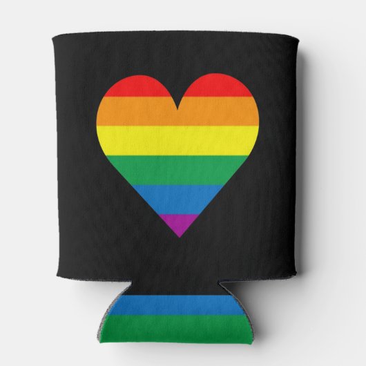 LGBT-Liebe Herz, Lesbische schwulbische Bisexuelle Dosenkühler (Rückseite)