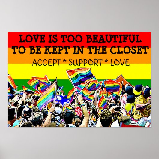 LGBT Liebe ist eine schöne Parade Rainbow POSTER (Vorne)