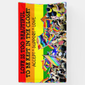 LGBT Liebe ist schöne Parade-Regenbogen FAHNE Banner (Vertikal)